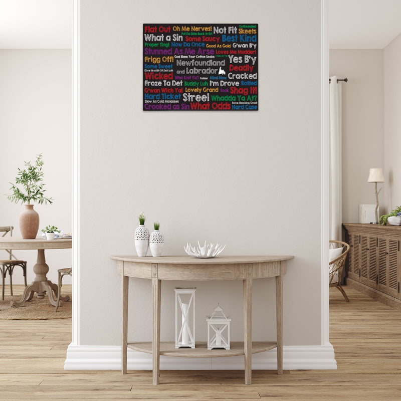 Canvas Wall Art Colorful Sayings 16 X 12