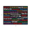 Canvas Wall Art Colorful Sayings 16 X 12