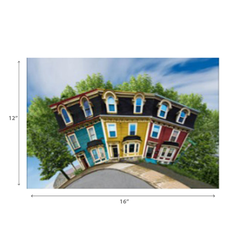 Canvas Wall Art Whimsical Rowhouse 16 X 12