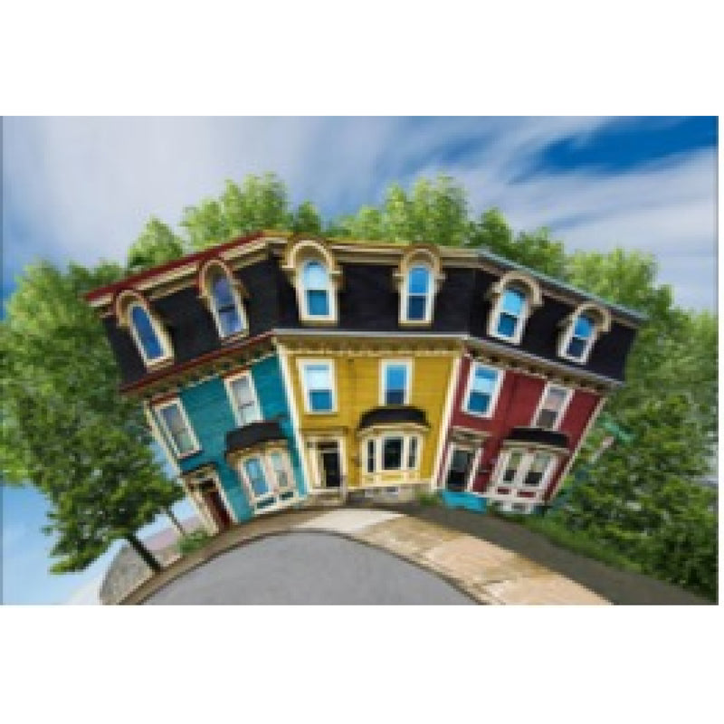 Canvas Wall Art Whimsical Rowhouse 16 X 12