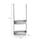 Over The Door 2 Tier Shower Caddy Gray