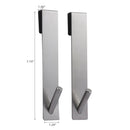 Set Of 2 Satin Over The Glass Door Single Hook