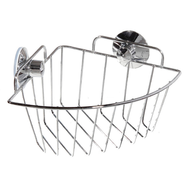 Chrome Suction Cup Corner Caddy - Set of 2