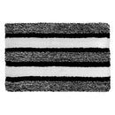 Microfibre Striped Bath Mat (Black) (20 X 32)