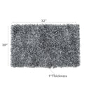 Cotton Loom Bath Mat Black 20X32