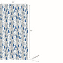 Peva Shower Curtain With 12 Polyresin Hooks Raindrops