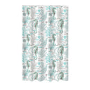 Printed Canvas Shower Curtain With Roller Hooks (Seahorse)