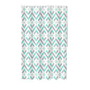 14Pc Set Peva S. Curtain + 12 Hooks + Bathmat (Geo Diamond)