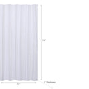 Embossed Shower Curtain With C Hooks White