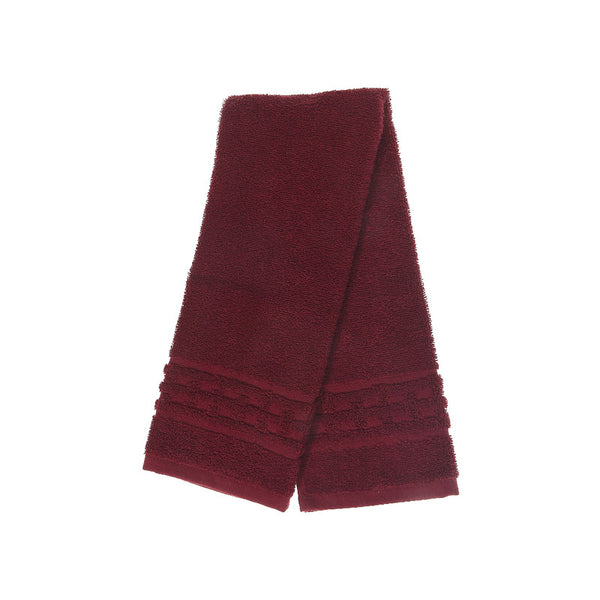 Basketweave Hand Towel (16 X 27) (Burgundy) - Set of 6