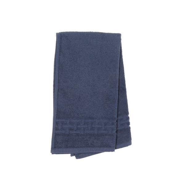 Basketweave Hand Towel (16 X 27) (Navy Blue) - Set of 6