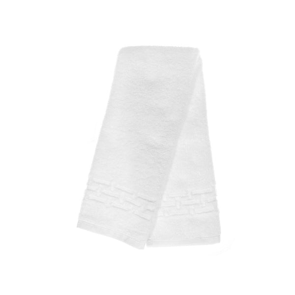 Basketweave Hand Towel (16 X 27) (White) - Set of 6