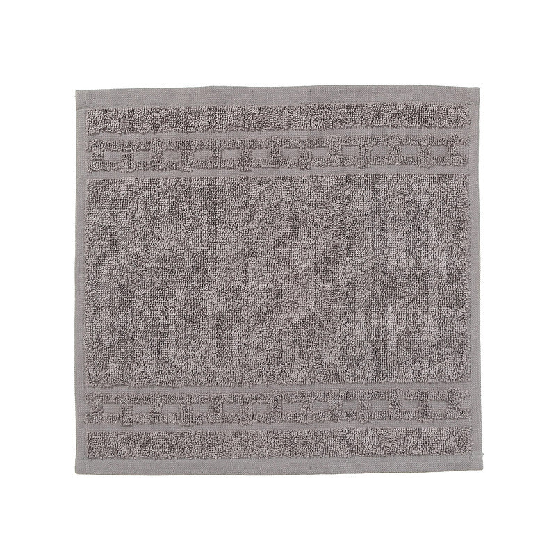 Basketweave Wash Cloth (12 X 12) (Light Gray) - Set of 6