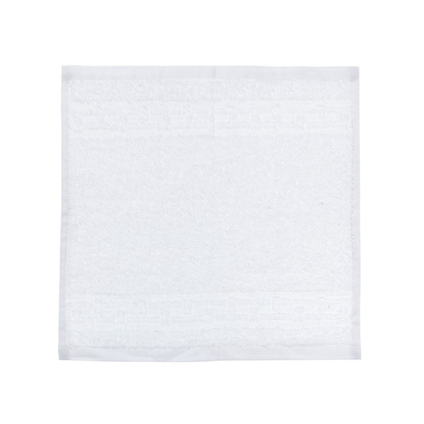 Basketweave Wash Cloth (12 X 12) (White) - Set of 6