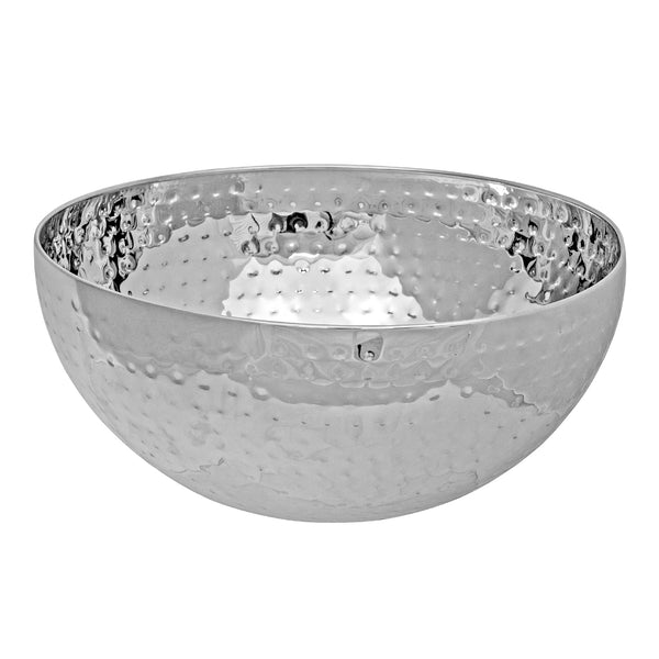 Stainless Steel Hammered Salad Bowl 11"