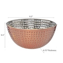 Metallic Rose Hammered Salad Bowl 11.41"