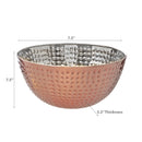 Metallic Rose Hammered Salad Bowl 7.50"