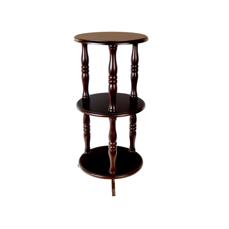 3 Tier Wooden Round Shelf