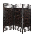 3 Panel Woven Bamboo Screen (Basketweave)