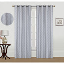 Jacquard Panel W 8 Grom (Chevron) (Gray) (96") - Set of 2