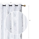 Foil Print Panel W 8 Grom Hibiscus White 96" - Set of 2