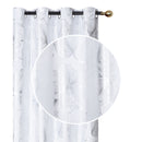 Foil Print Panel W 8 Grom Hibiscus White 84" - Set of 2