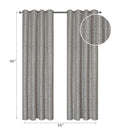 Jacquard Panel W 8 Grom Bowties Taupe 96" - Set of 2