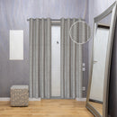 Jacquard Panel W 8 Grom Bowties Taupe 84" - Set of 2