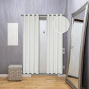 Jacquard Panel W 8 Grom Leaves Gray 96" - Set of 2