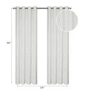 Jacquard Panel W 8 Grom Leaves Gray 96" - Set of 2