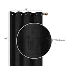 Embossed Rubber Panel & Grommets Black - Set of 2