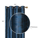 Embossed Rubber Panel & Grommets Navy Blue - Set of 2