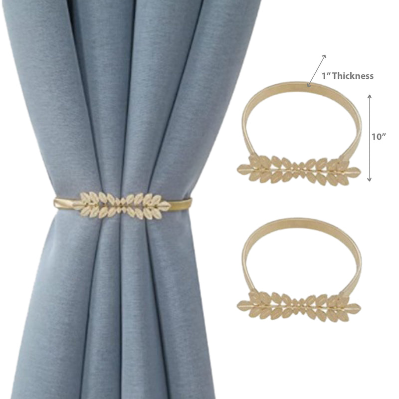 Set Of 2 Curtain Tiebacks Fern Rose Gold