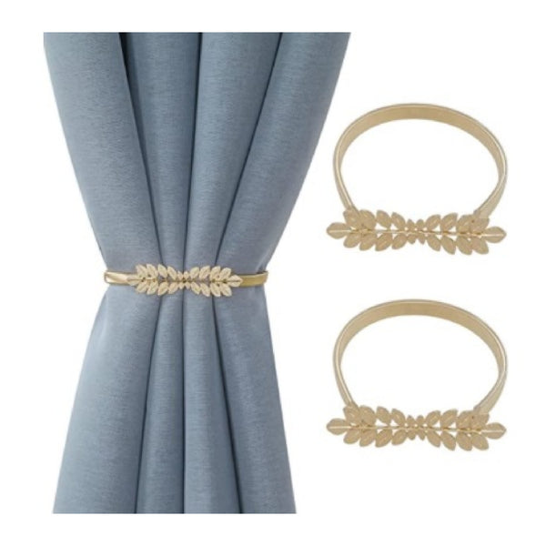 Set Of 2 Curtain Tiebacks Fern Rose Gold