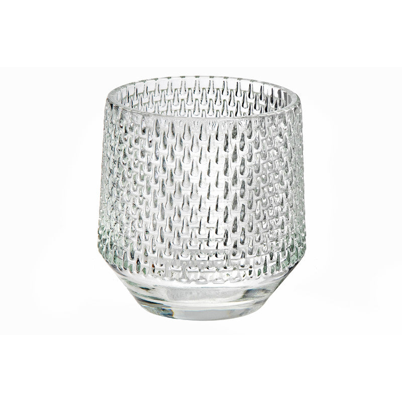 Round Glass Candle Holder (Teardrop) - Set of 4