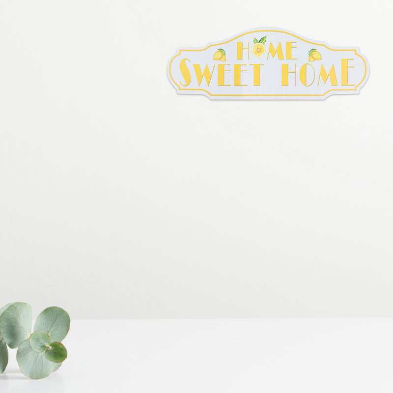 Mdf Lemon Home Sweet Home Wall Plaque
