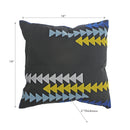 Polyester Embroidered Arrow Cushion Black - Set of 2