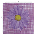 20 Pack Luncheon 3 Ply Napkin Purple Daisy - Set of 6