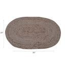 Oval Braided Jute Mat 24 X 36