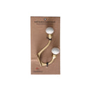 Iron Hook With Ceramic Ivory Knob (Gold) - Set of 4