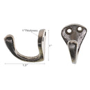 Set Of 2 Single Prong Iron Hook Nickel - Set of 3