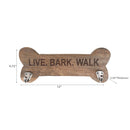 Wood Bone Shape Live Bark Walk With 2 Nickel Hooks
