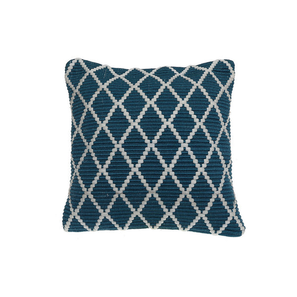 Ribbed Diamond Cushion (Teal) - Set of 2