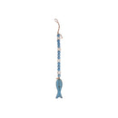 Wood Beaded Garland With Fish 17" - Set of 2