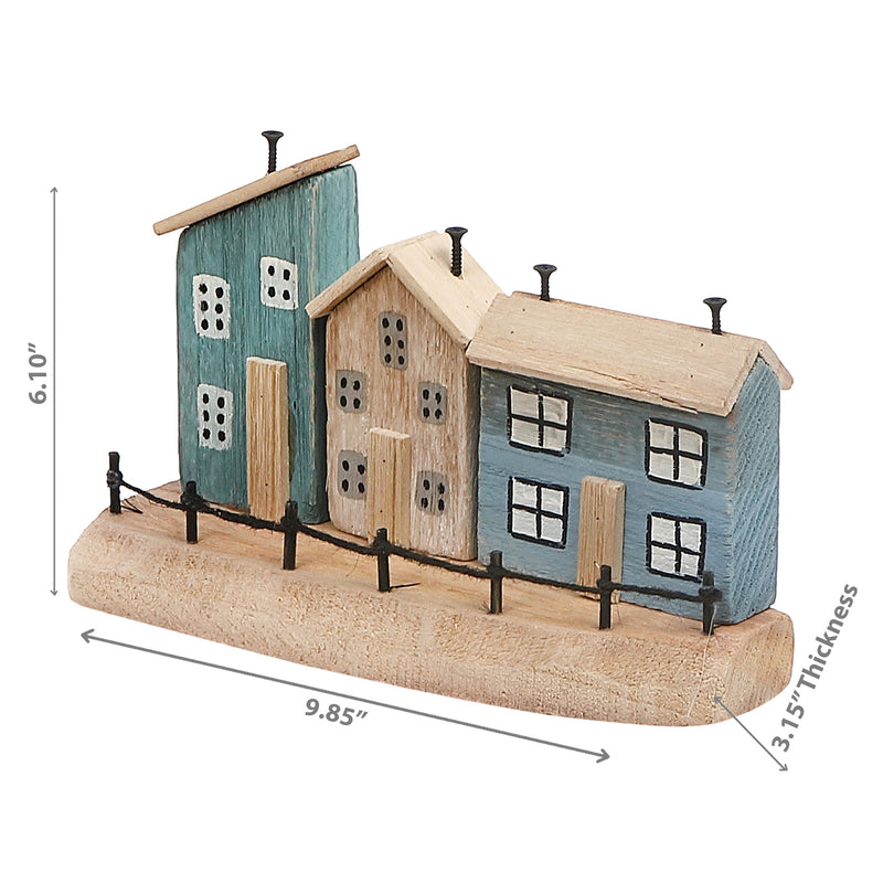 Wooden Triple Houses By The Seashore
