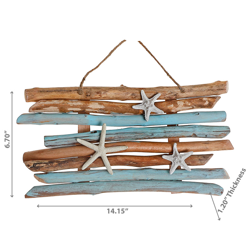 Starfish And Wood Branches Wall Hanger