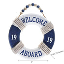 Wooden Life Buoy With Bead Hanger 9"