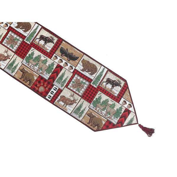 Tapestry Table Runner (Winter Animals) (36")