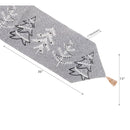 Christmas Tapestry Table Runner Gray Trees 36"