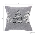 Christmas Tapestry Cushion Gray Trees 18X18 - Set of 2